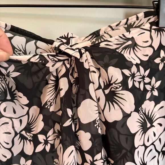 Victoria's Secret Sheer Swim Cover Up Tie Front Tropical Pants - Picture 6 of 6